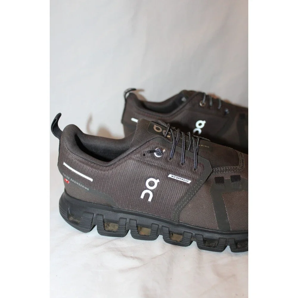 NIB ON CLOUD MEN'S CLOUD 6 WP RUNNING ATHLETIC SNEAKERS BLACK SZ 8